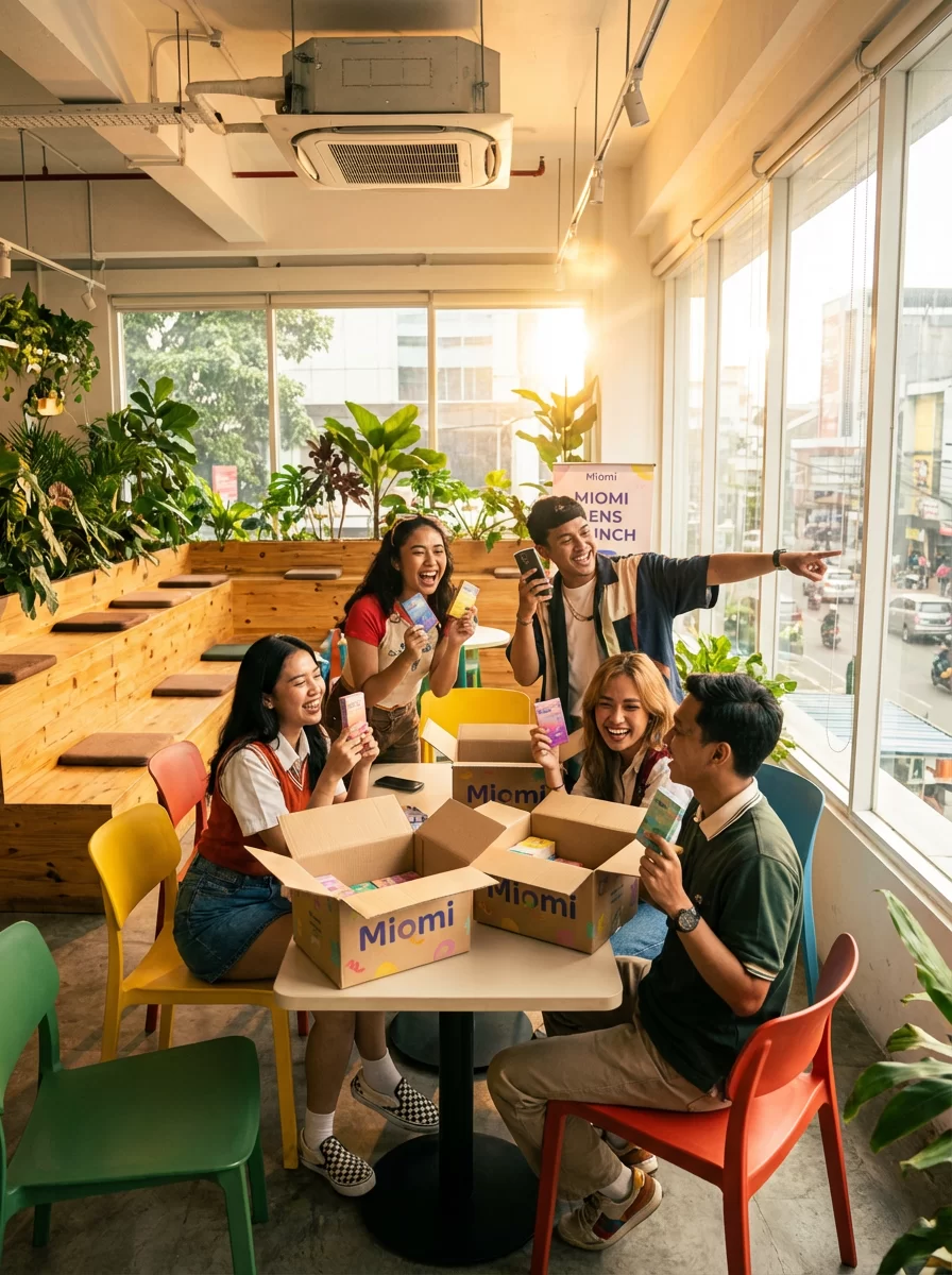 team unboxing celebration