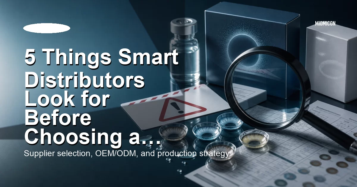 5 Things Smart Distributors Look for Before Choosing a Contact Lens Supplier