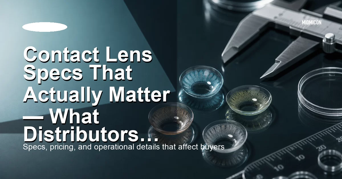 Contact Lens Specs That Actually Matter — What Distributors Should Ask Before Placing an Order