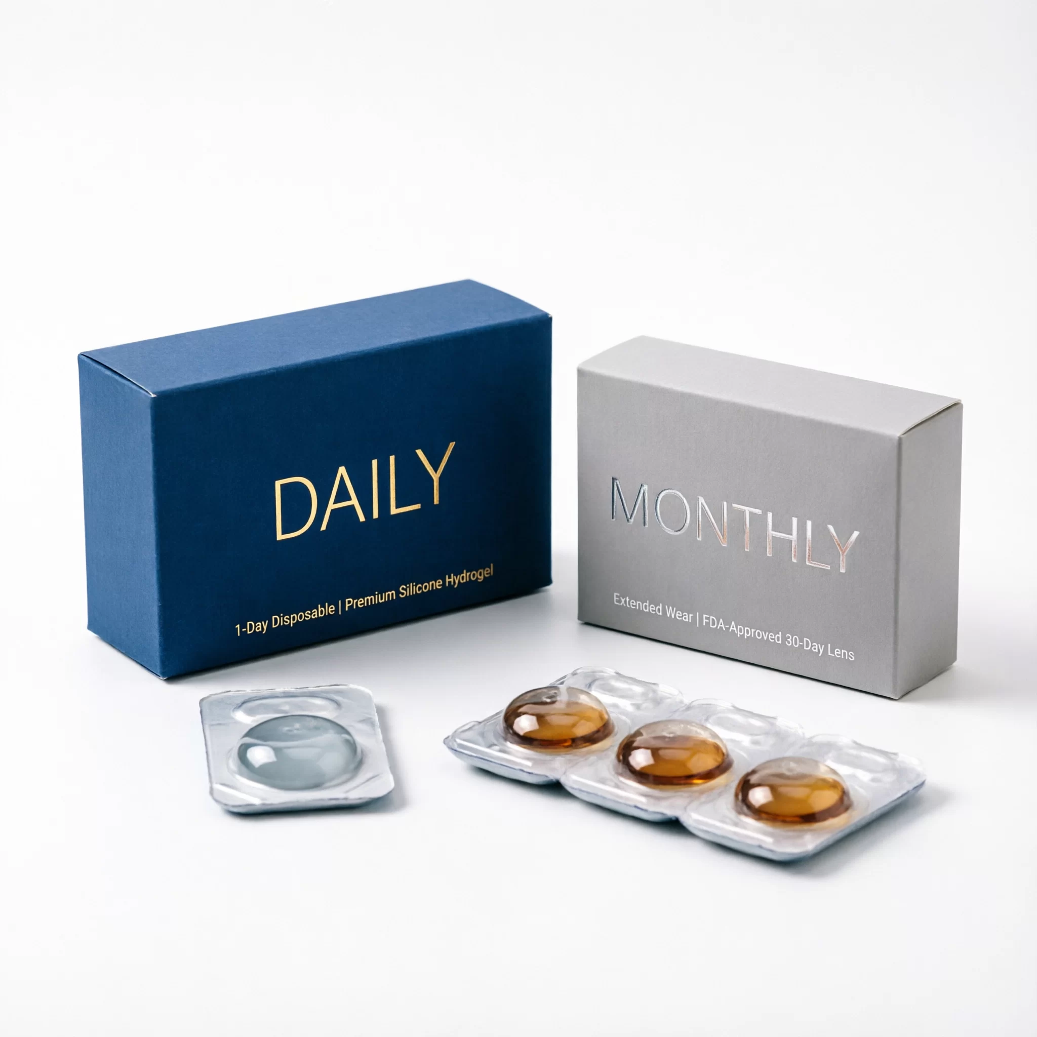 daily vs monthly colored contact lenses