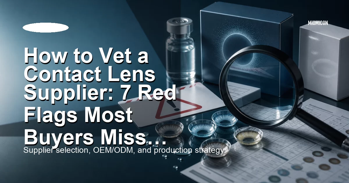How to Vet a Contact Lens Supplier: 7 Red Flags Most Buyers Miss Until It's Too Late