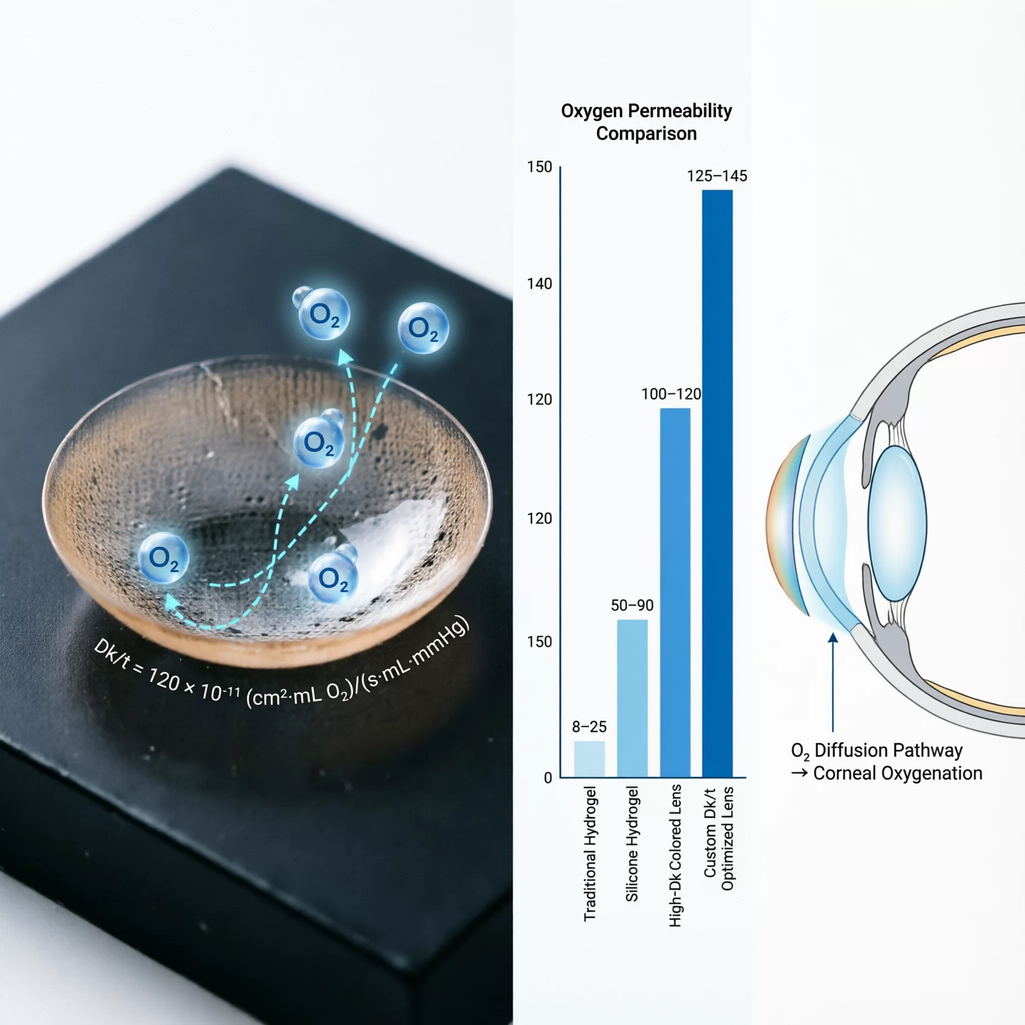 oxygen permeability colored contact lenses 1