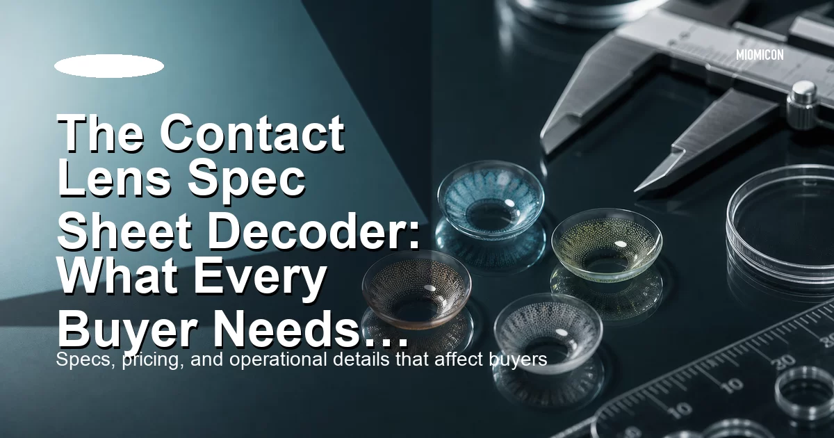 The Contact Lens Spec Sheet Decoder: What Every Buyer Needs to Know Before Placing an Order