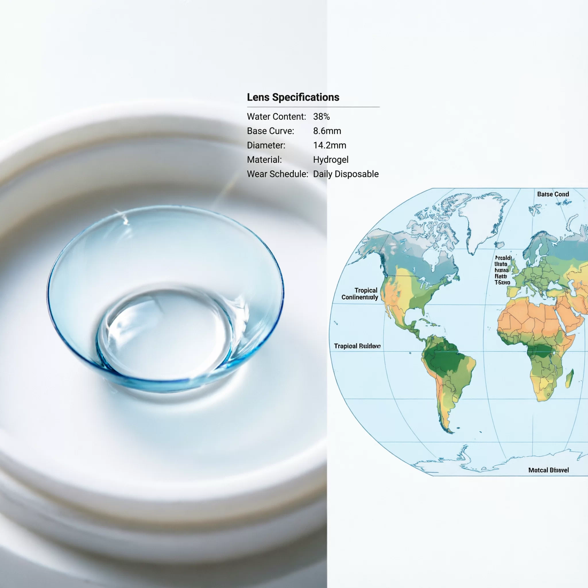 water content colored contact lenses